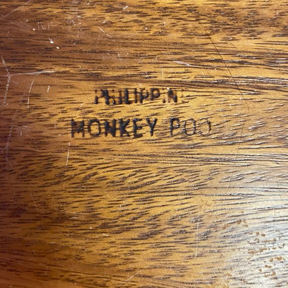 Wood MONKEY POD Serving Tray Philippines Mid Century Modern - Picture 4 of 5